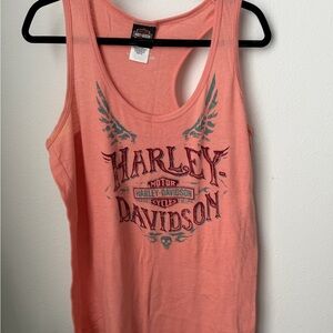 Harley-Davidson Women's Coral-Pink Graphic Racerback Tank